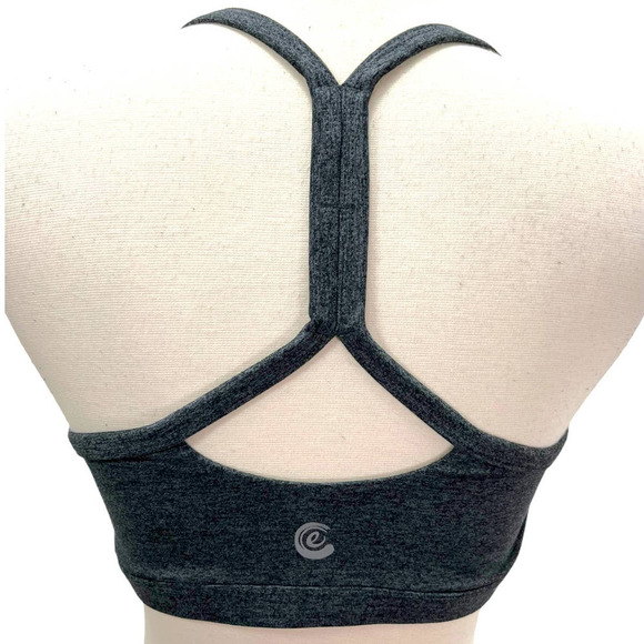 Johnny Was Calme Ease Sports Bra II Dark Heathered Gray Cross Back NWT Small - Picture 5 of 11